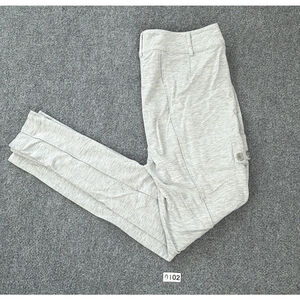 St‎ John Pants Womens 8 Gray Jersey Cargo Slim Tapered Ankle Zip Pockets Stretch